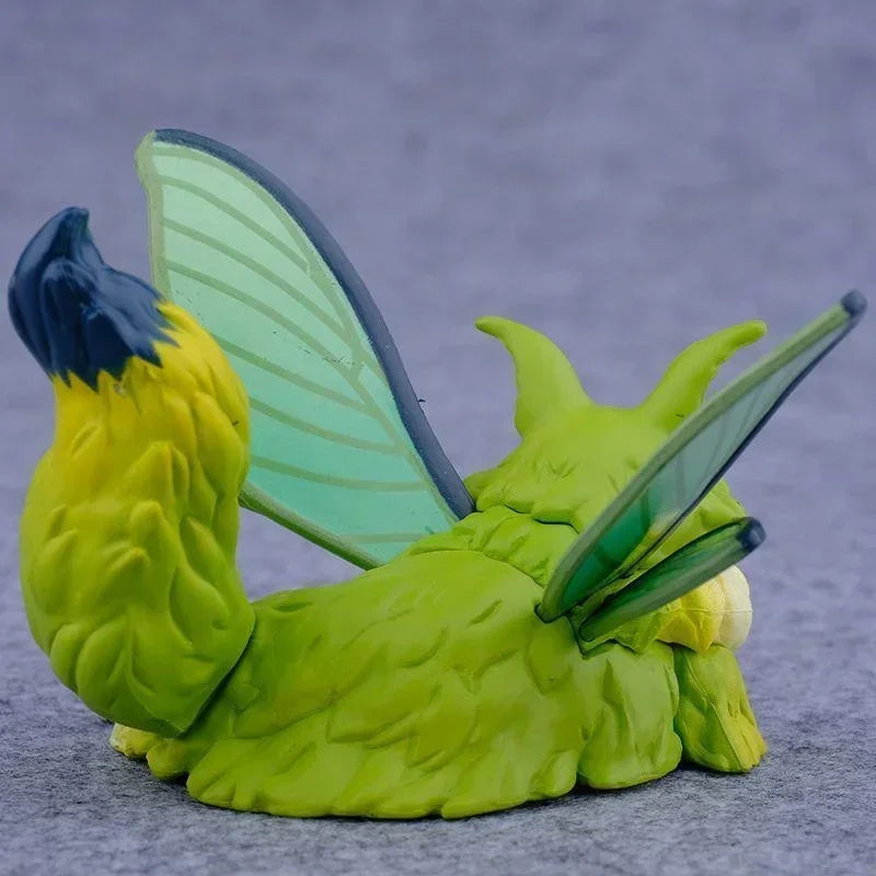 Kawaii Figur Schmetterling Katze Seidenraupe Motte Katze Statuette Montage Spielzeug Ornament Cartoon Pvc Action Desktop Dekorieren