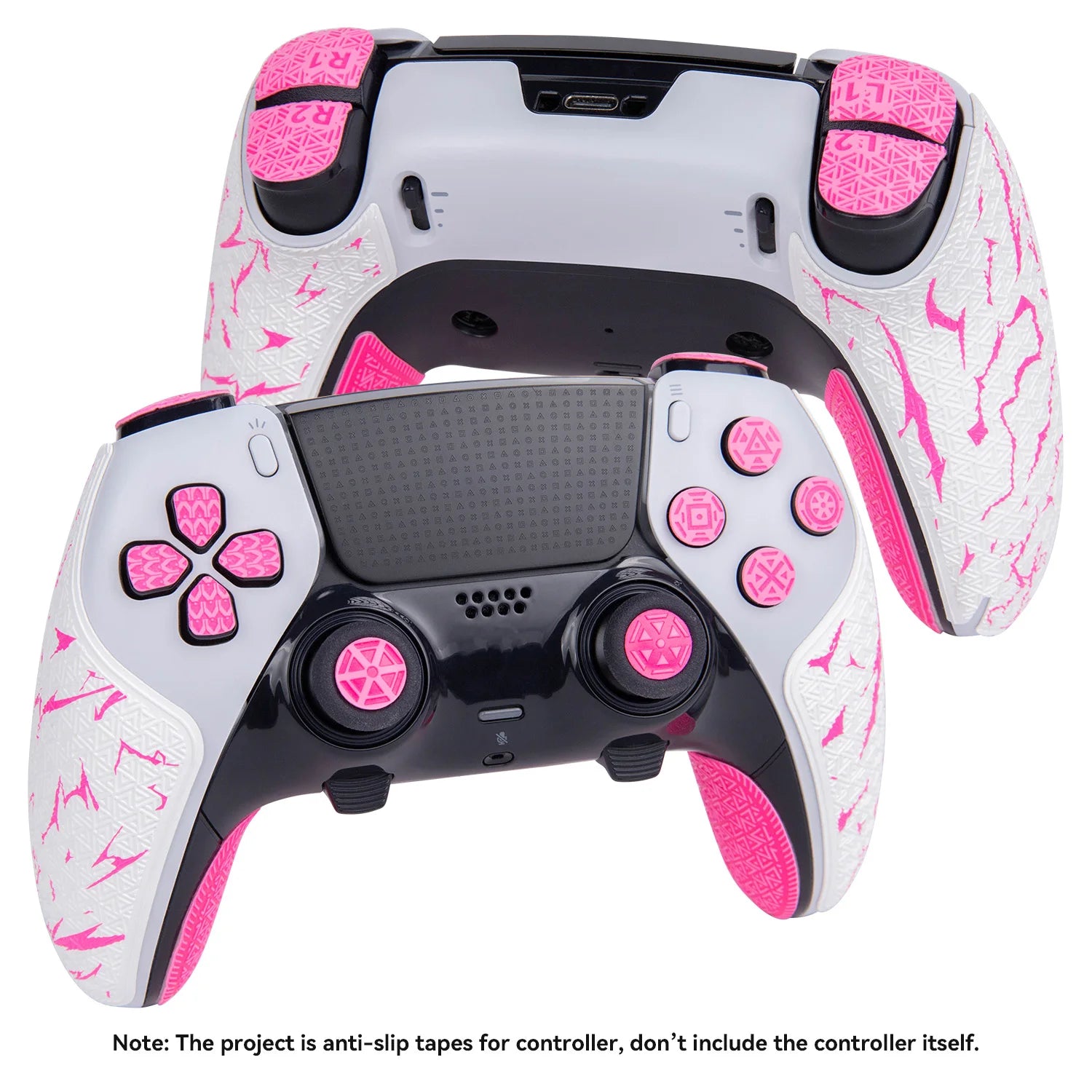 TALONGAMES Controller Grip Tapes Compatible with PS5 DualSense Edge,ELITE Version Color Anti Slip Tape,Multi-Texture Skin Kit