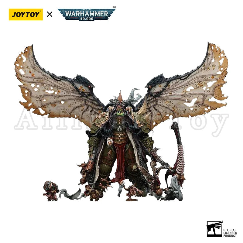 JOYTOY 1/18 Action Figure 40K Mortarion,Daemon Primarch of Nurgle with Ancient weapons 'The Lantern' and 'Silence'