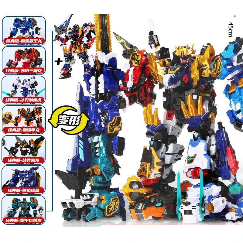 MiniForce Dinoid Warrior Transformation Robot Dinosaur Model REX KAISER Combine Mini Force Deformation Headbot Giganoto Dino Toy