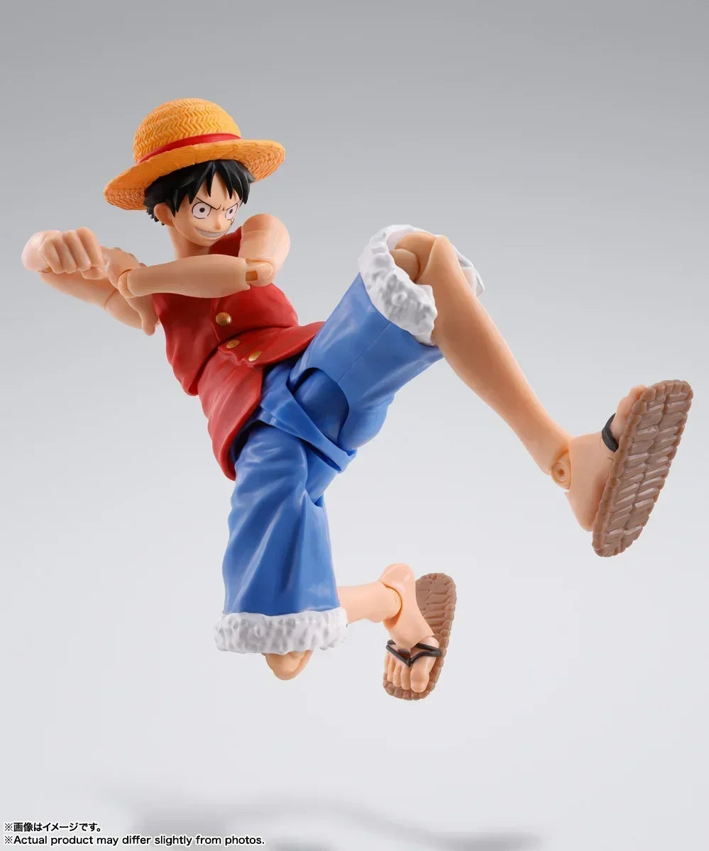Original Bandai Figure One Piece S.H.Figuarts MONKEY.D.LUFFY -ROMANCE DAWN PVC Anime Action Figures PVC Action Figure Collector