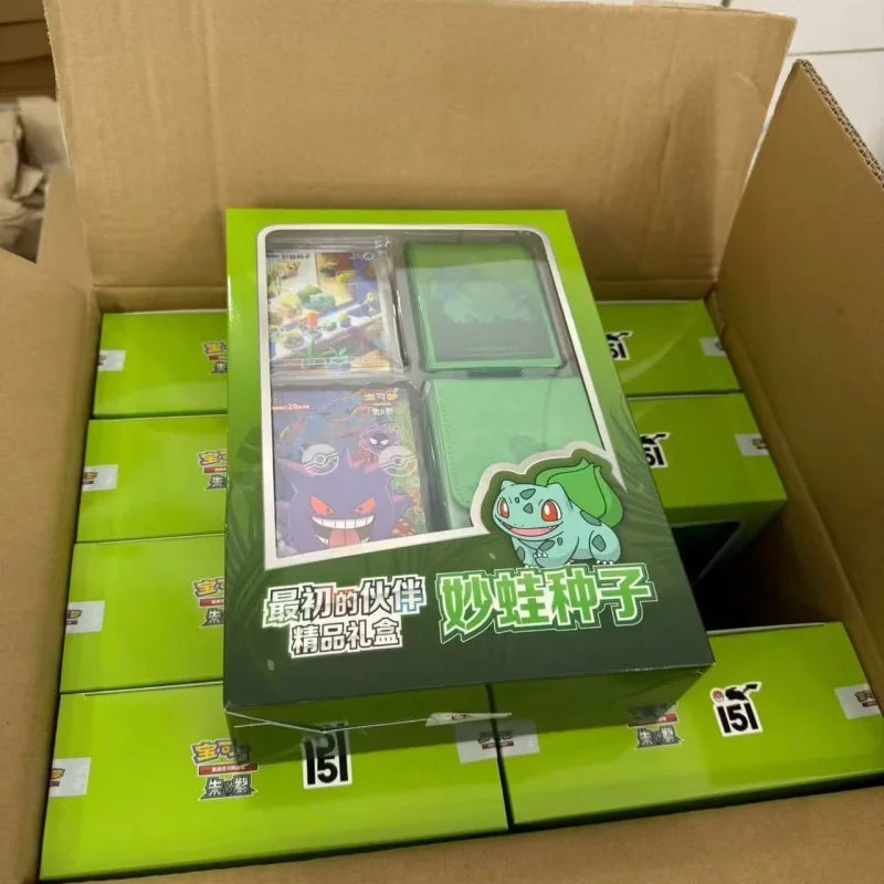 In Stock Original Pokes Trading Cards Ptcg First Partner Gift Box Charmander Squirtle Bulbasaur Card Simplified Chinese Version