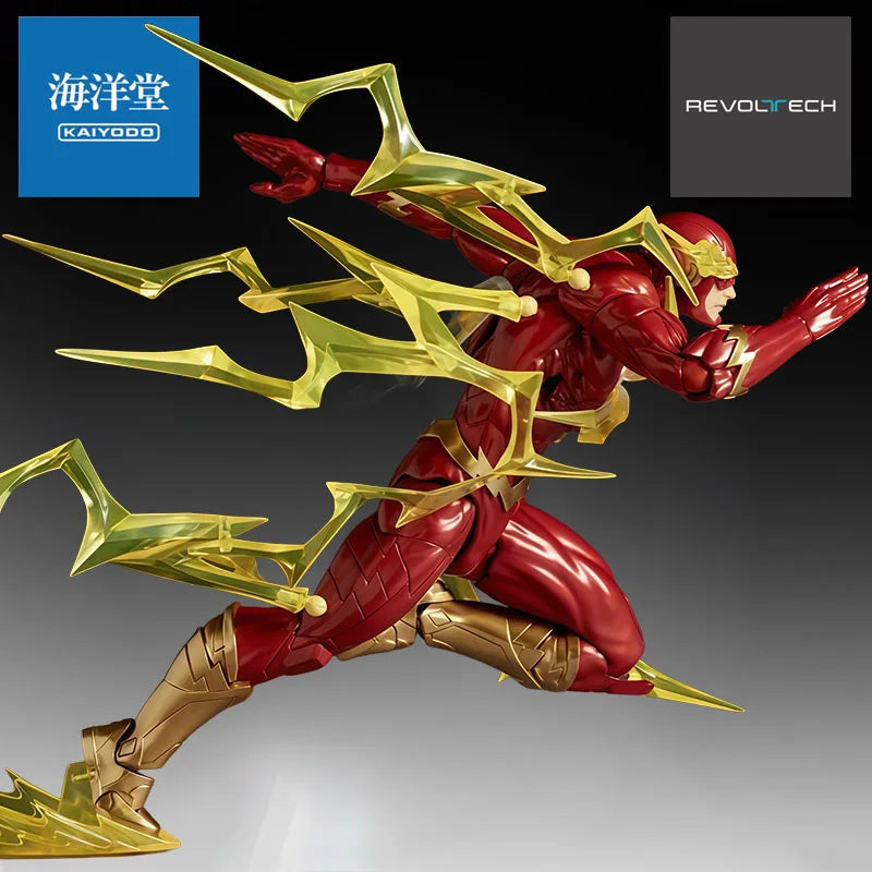 KAIYODO Genuine Revoltech Anime Figure Reverse Flash & The Flash Action Figure Toy for Boy Kids Gift Collectible Model Ornaments