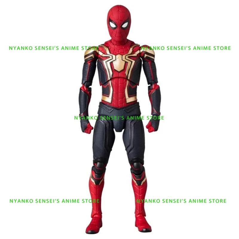 In Stock MEDICOM TOY MAFEX Spider-Man No Way Home Integrated Suit 15.5cm Action Figure Anime Model Trendy Toys Collectible