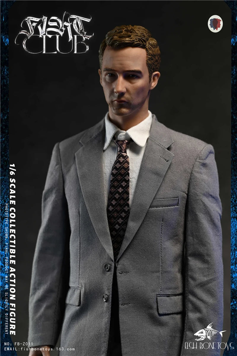 FISH BONETOYS FB-Z010 FB-Z011 FB-Z012 1/6 Collectible Fight Club Jack Tyler Durden 12'' Male Solider Action Figure Model Toy
