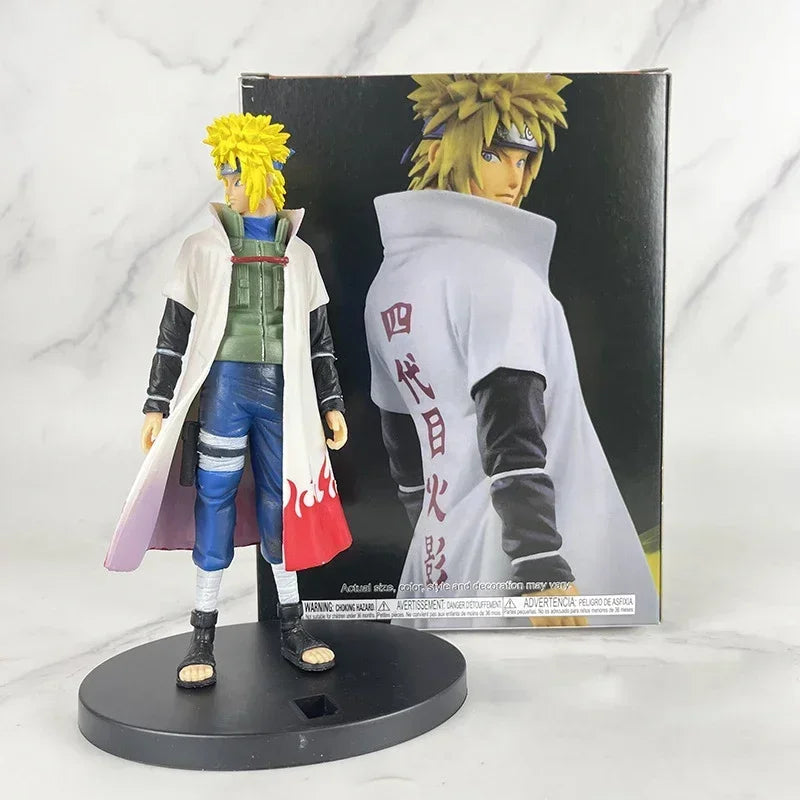 20 см Bandai Naruto аниме фигура Shippuden Uchiha Sasuke Hatake Kakashi Namikaze Minato Колекция фигурки Модели Играчки Подаръци
