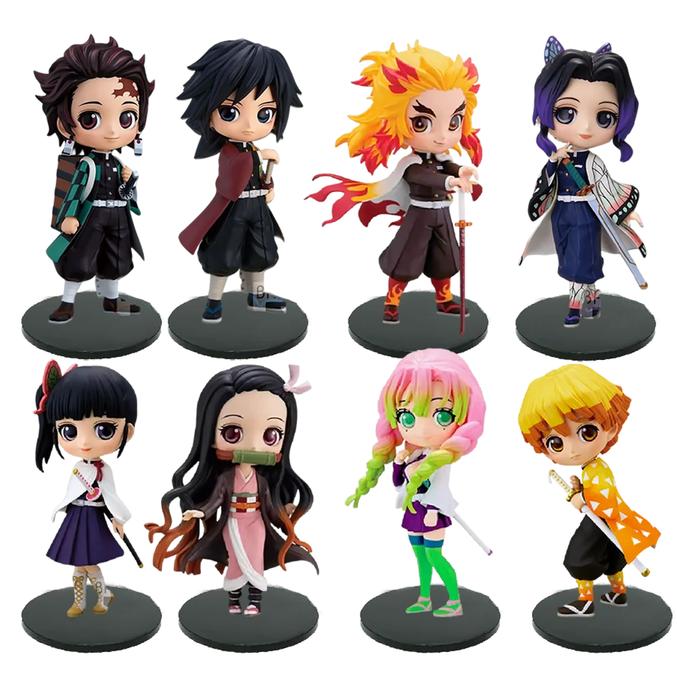 Anime Figure Demon Slayer Figures Kimetsu No Yaiba Doll Tanjiro Nezuko Zenitsu Figurine Inosuke Warrior Action Figure Model Gift