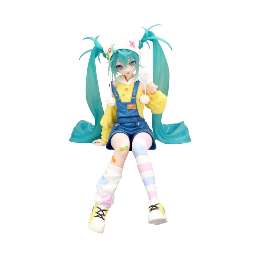 12cm Hatsune Miku Anime Figure Lollipop Miku Action Figure Kawaii Girl Noodle Stopper Figurine PVC Collection Model Doll Toys