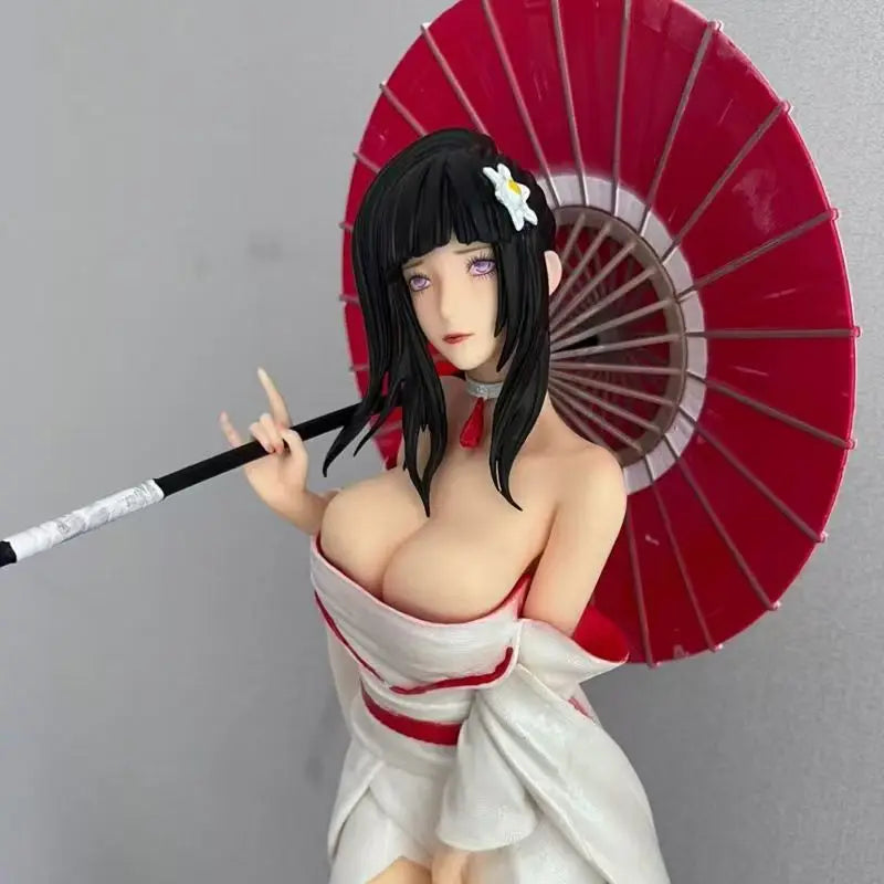 Naruto Kimono Hinata anime figures Can Favorite sexy move PVC Beautiful Dance girl Hold an umbrella 23.62Inch/60cm toys Gifts