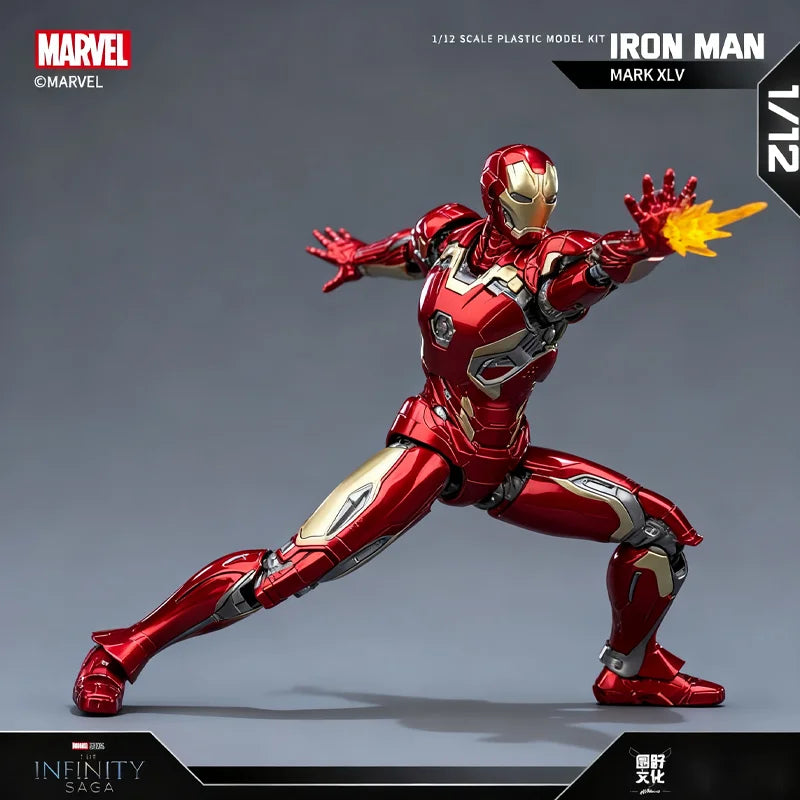 Fondjoy Iron Man MK45 & MK46 Action Figure 1/12 Scale Articulated Assemble Model Collectible Toy Decoration Perfect Gift for Boy