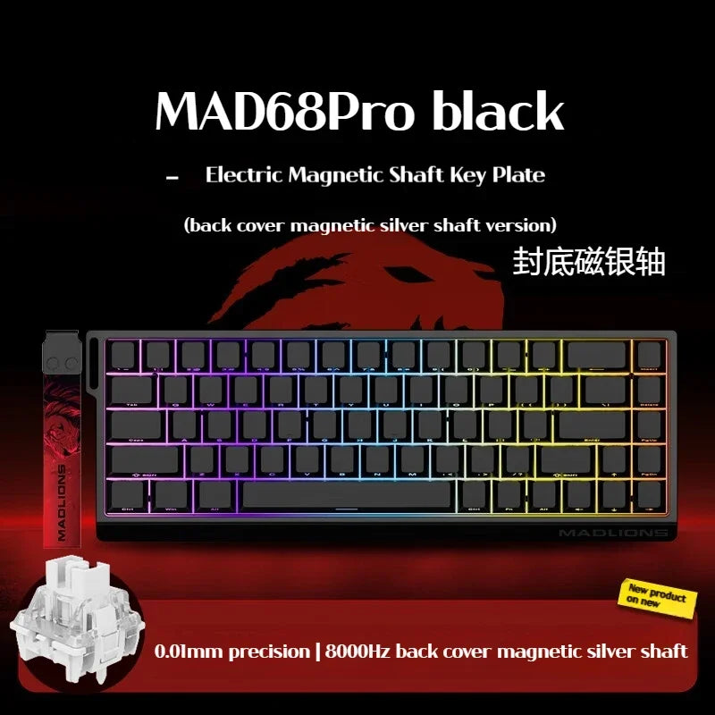 Madlions MAD68 60 Pro Mad Gaming Mechanical Keyboard Magnetic Switch Wired Gaming Accessories Customs Mad60 HE PRO MAD Keyboard