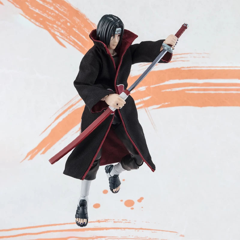 Bandai Original Naruto Modellbausatz Anime Figuren SHF Uchiha Itachi NarutoP99 Actionfiguren-Sammlung Modell für Kinderspielzeug Geschenke