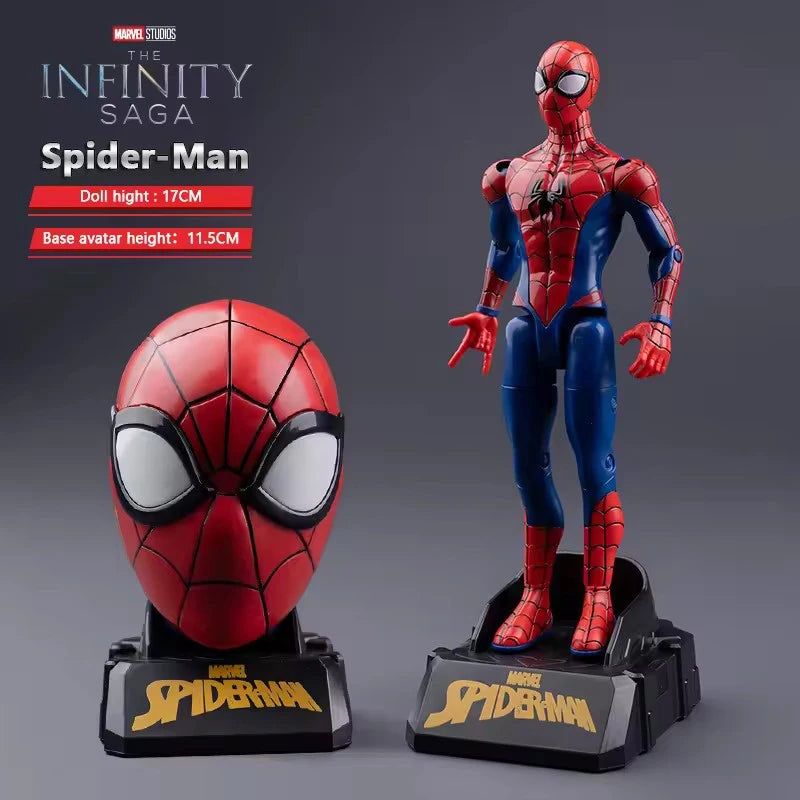 Marvel Iron Man SpiderMan Captain America Joints Mobility Transform Shape Action Figure PVC Model Collect Ornaments Toys Gifts