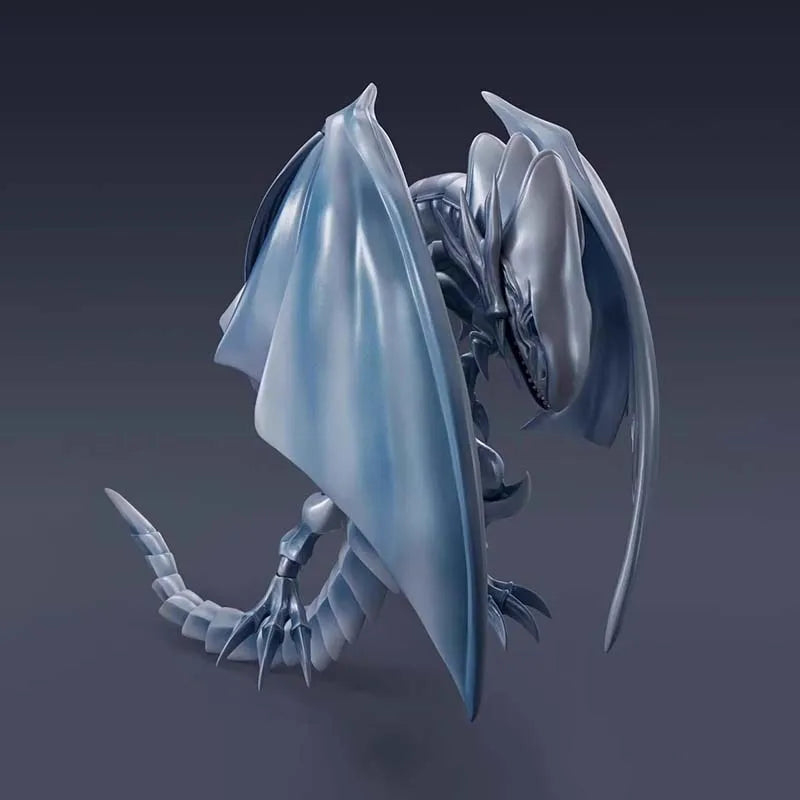 Bandai Authentic Yu Gi Oh Anime Figure SHM Blue-Eyes White Dragon High Poseability Collectibles Action Figures Toys For Boy Gift
