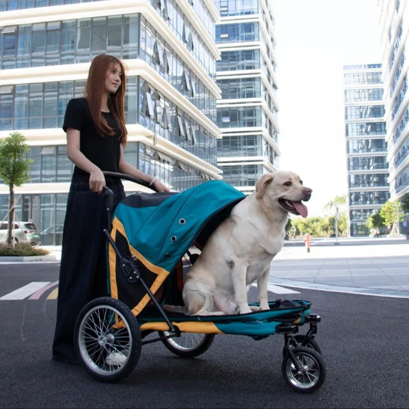 Hundebuggy Reisetransport Atmungsaktiver Fahrradanhänger Höhenverstellbarer Hundeträger Faltbarer Hundezubehör Haustierprodukte