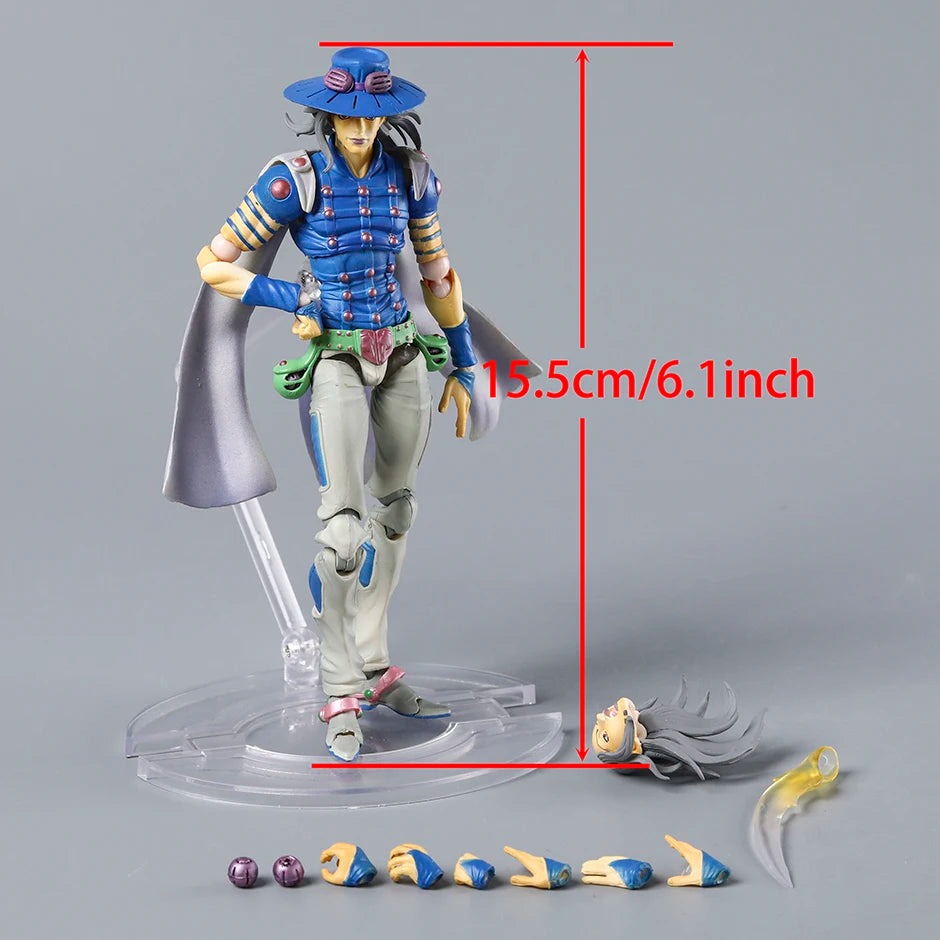 SAS Steel Ball Run Gyro Zeppeli Third Action Figure Model Gift Collectible Figurine