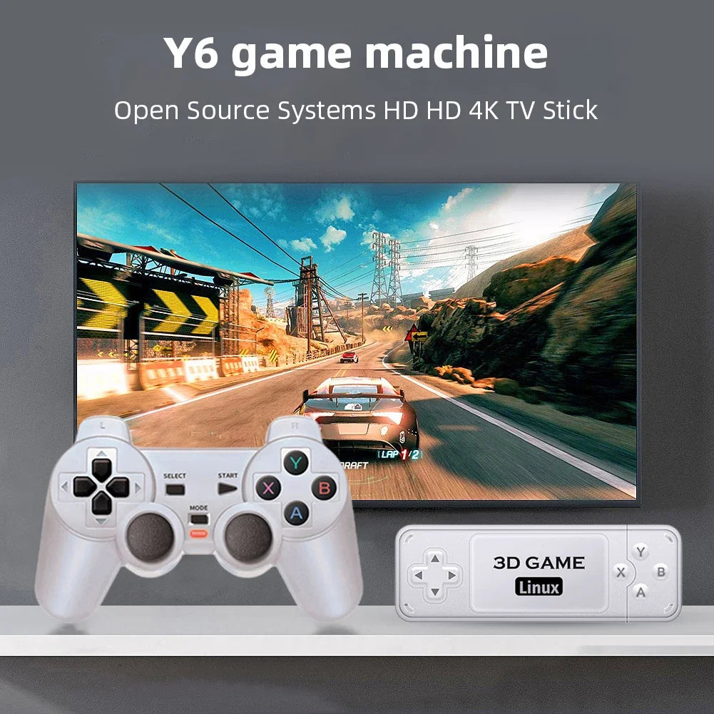 Y6/M8 Retro Game Console 4K HDMI-Compatible Output Low Latency GD10 TV Game Stick Dual Handle Portable Home Game Console for GBA