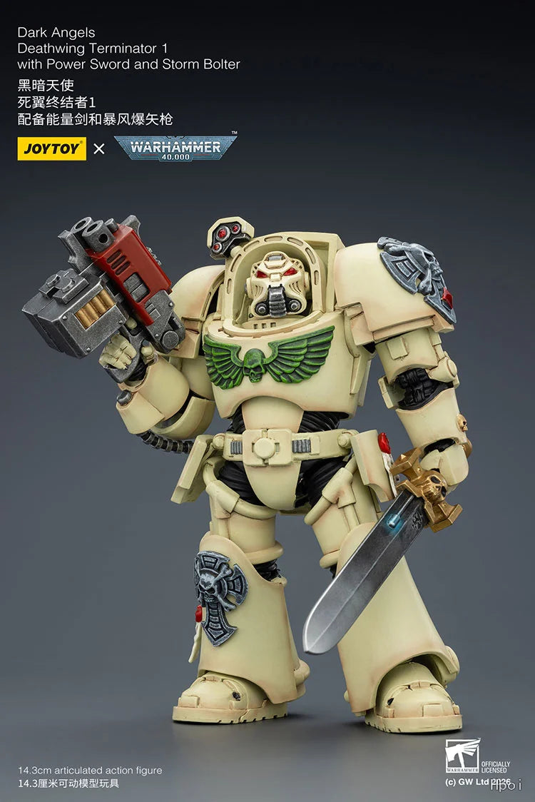 【UA】JOYTOY Warhammer 40K 1/18 Scale Action Figure Dark Angels Deathwing Terminator 1 Model Toy Gift