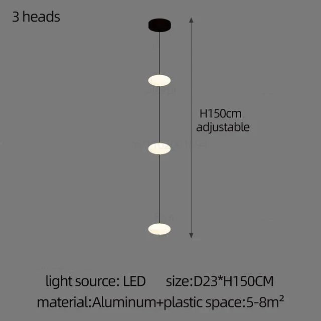 Modern Led staircase chandelier living room hanging light designer Villa duplex building  oval string attic pendant lighting