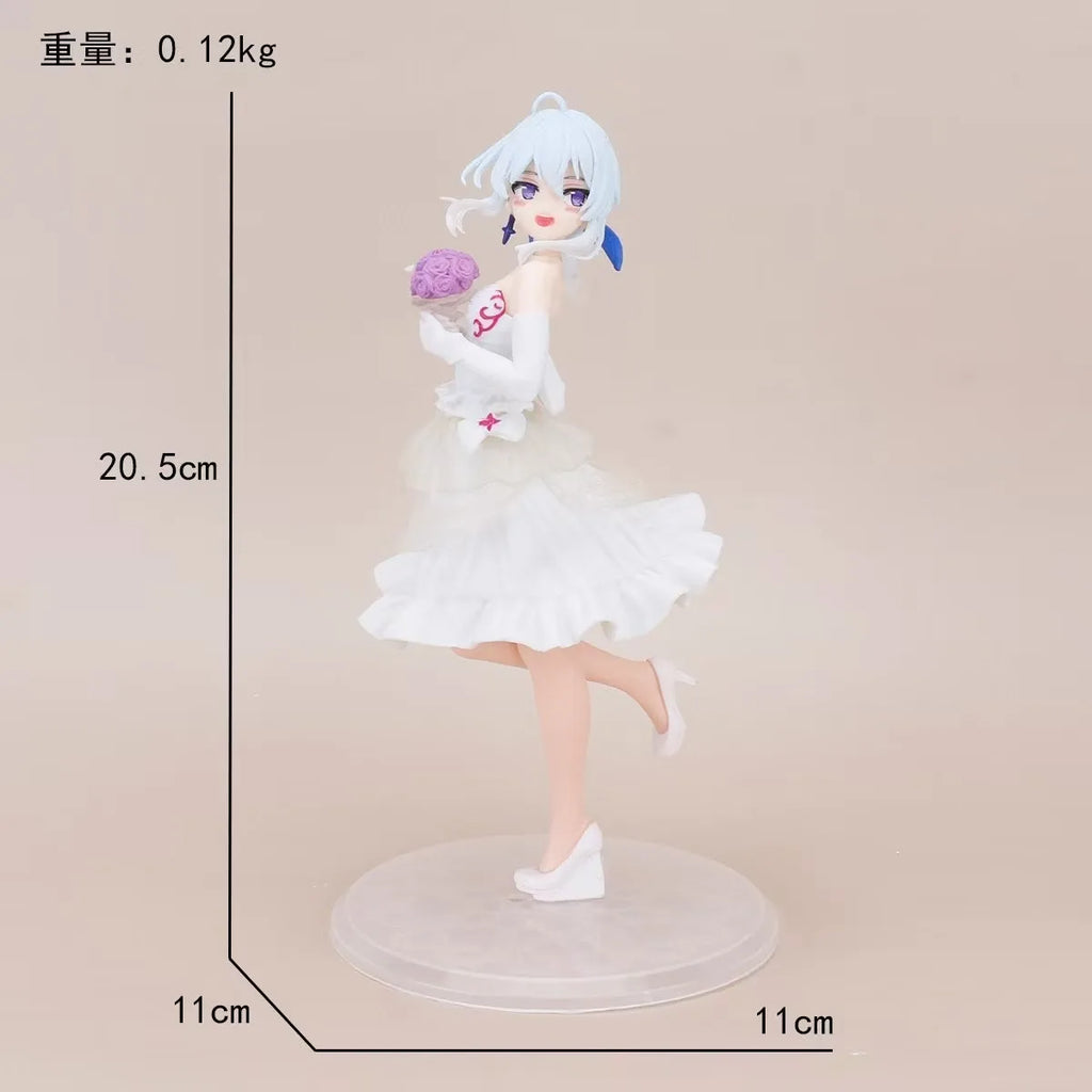 Anime Figure Statue Model Wedding Dress Dress Elaina Standing Scene PVC Desktop Toy Decoration