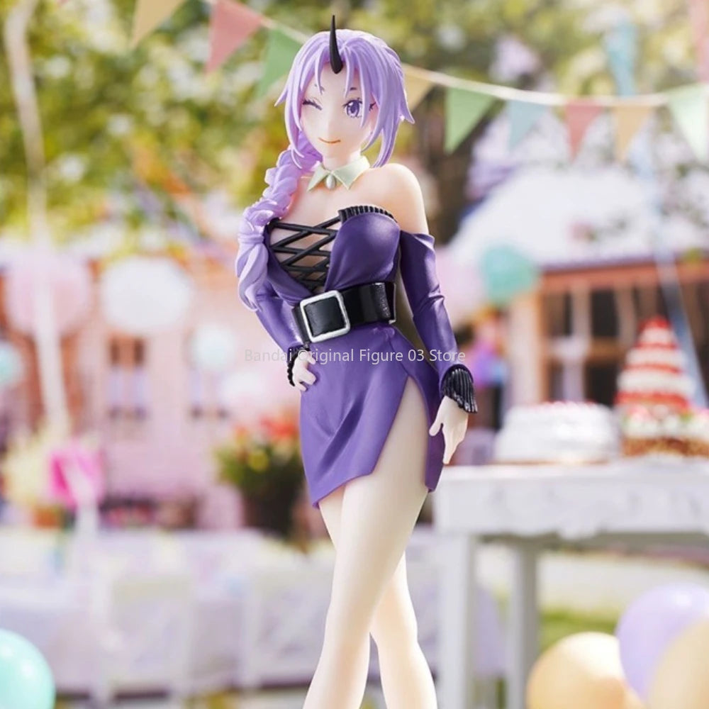 Оригинален Bandai Shion 10-та годишнина от онзи път, когато се преродих като слуз, аниме, колекция от орнаменти, фигурка, модел играчки, 17 см