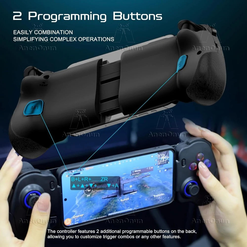 Mobile Phone Controller Mobile Gaming Wireless Gamepad Android/iOS Hall Effect Joystick Dual Vibration Motors Joypad Accessories