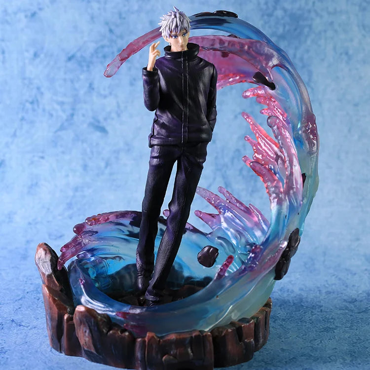 Gojo Led Figure 35cm Jujutsu Kaisen Gojo Satoru Figure with LED Light Scene Special Ef ...
