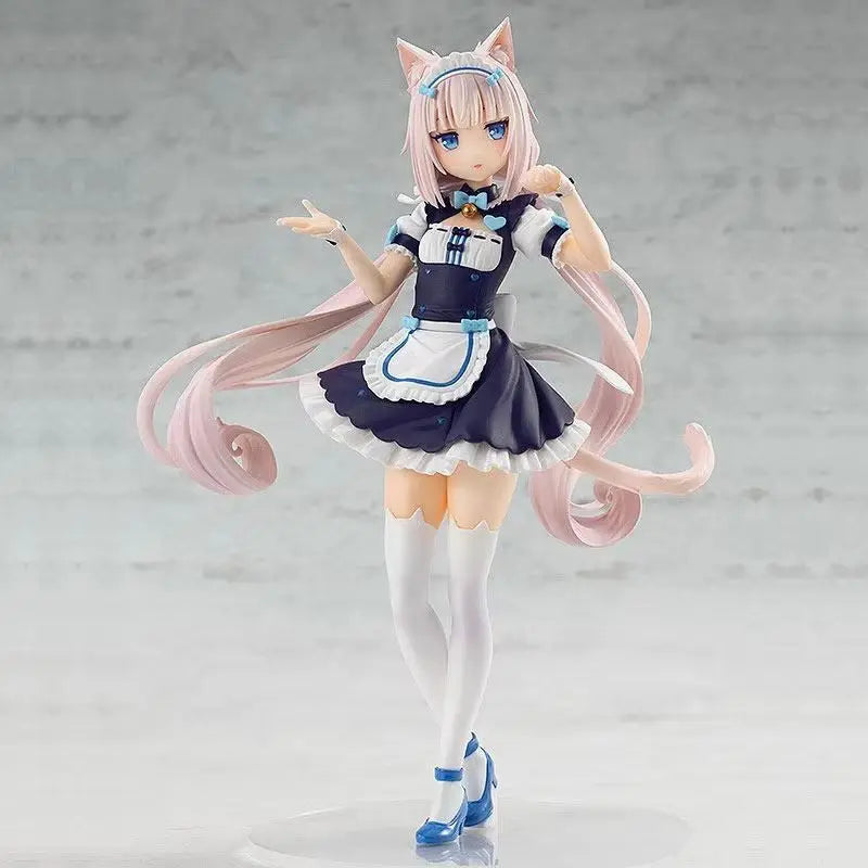 Anime Nekopara Maid Outfit Girl Action Figures Cute Cartoon  Model Toy Collection Statue Figurine Computer Case Desktop Ornament