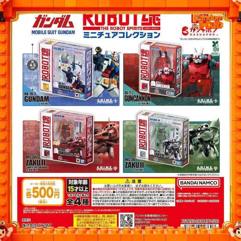 In Stock Bandai Gundam Gp Rx-78-2 Zaku Ii Mini Figure Model Desktop Ornament Action Figure Toy Gift For Fans