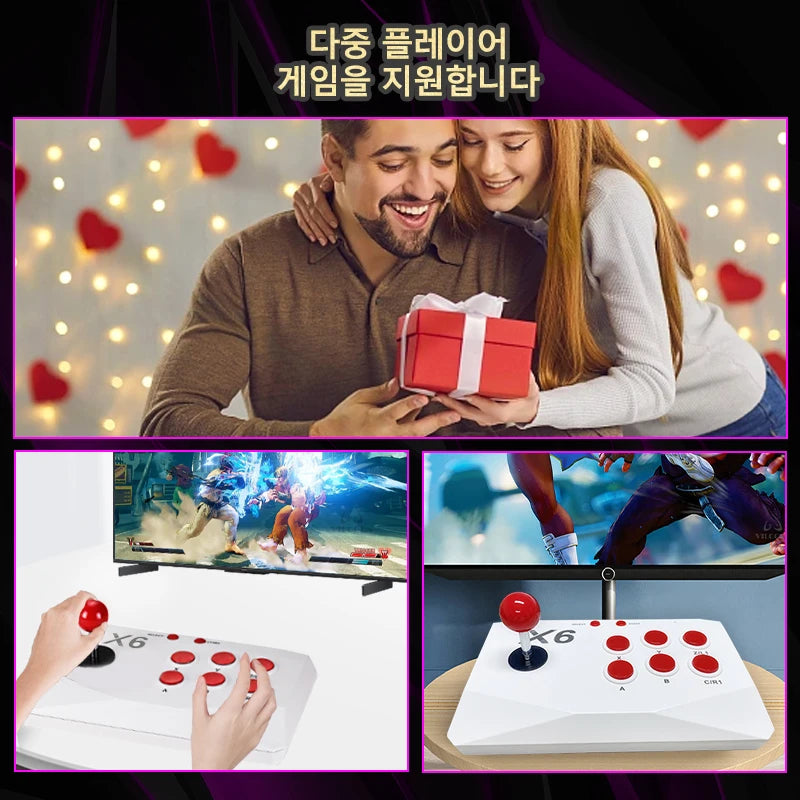 [Korean Version] Arcade Video Game Console 4K Retro Game Stick For Atari Mame PS1 Emulator 11000 Games with Arcade Joystick