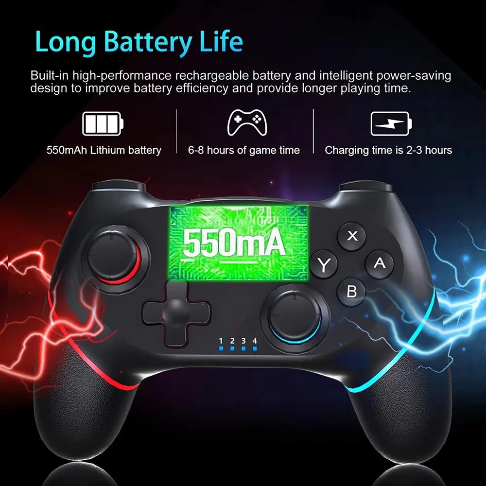 New Wireless Bluetooth-Compatible Controller For NS/NS Lite/NS Oled Console Gamepad Controle For Android Joystick with 6-Axis