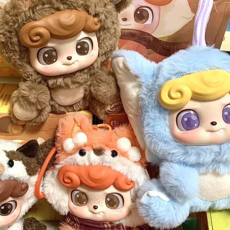 Q.Kids Animal Preschool Series Figure Blind Box Surprise Gift Cartoon Plush Dolls Q Baby  Mystery Box Model Decor Kids Gift Toys