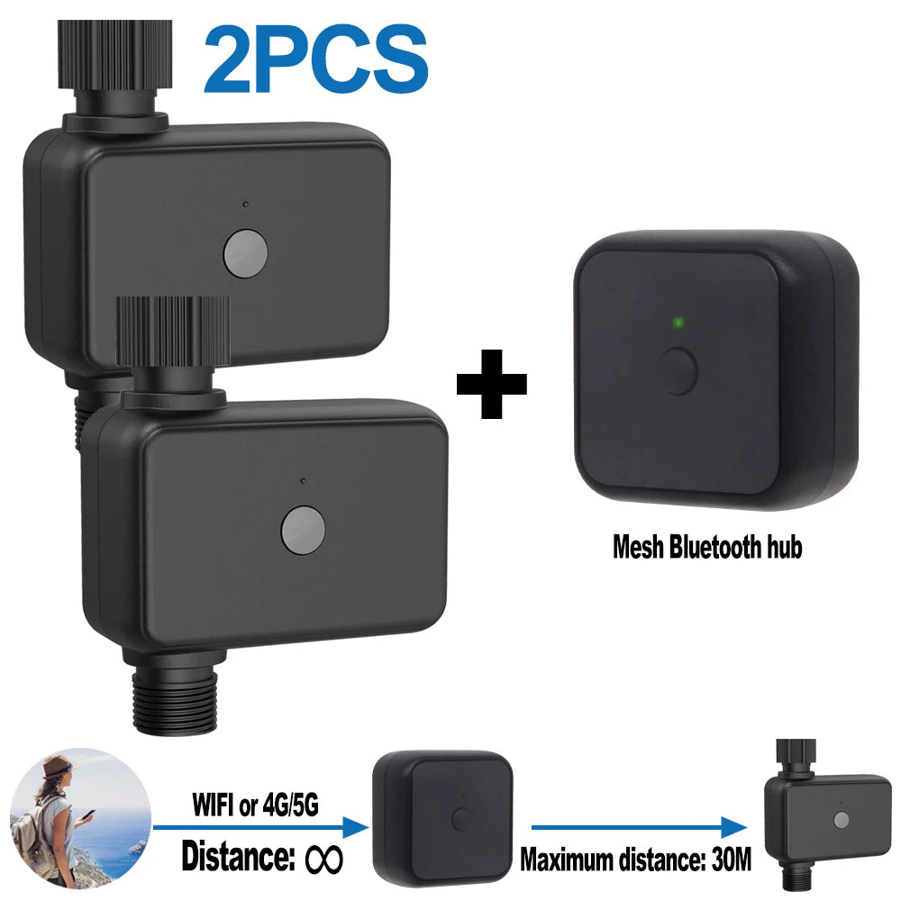 Smart Watering Timer IP55 Bluetooth WIFI Garden Automatic Irrigation System Drip Sprinkler Controller Valve Smart Life Tuya