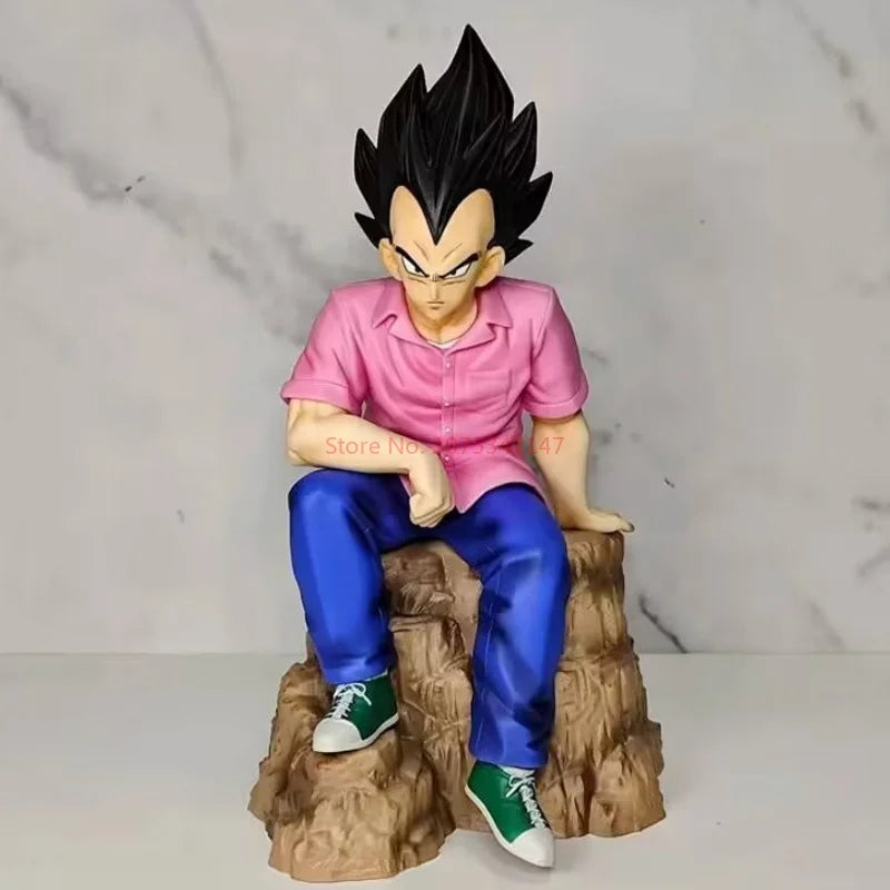 22cm Dragon Ball Figure Vegeta Anime Figure Pink Casual Style Vegeta Figurine Pvc Collection Statue Ornament Toys Model Gift