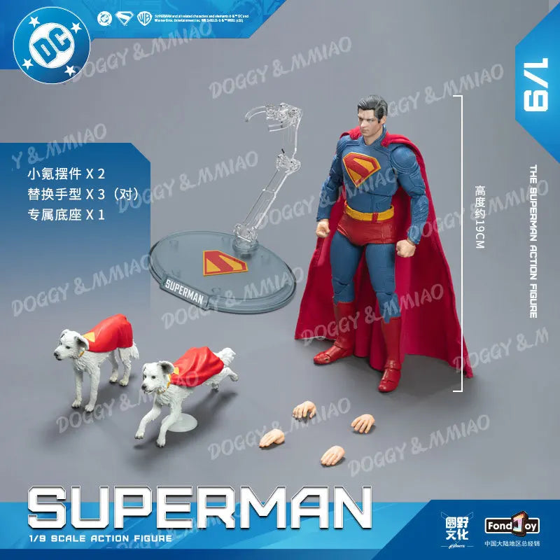 2025 NEW Fondjoy Toys 19cm 1/9 DC Justice League Battle Damaged Superman Action Figure Movie Superman Multiverse Model gift