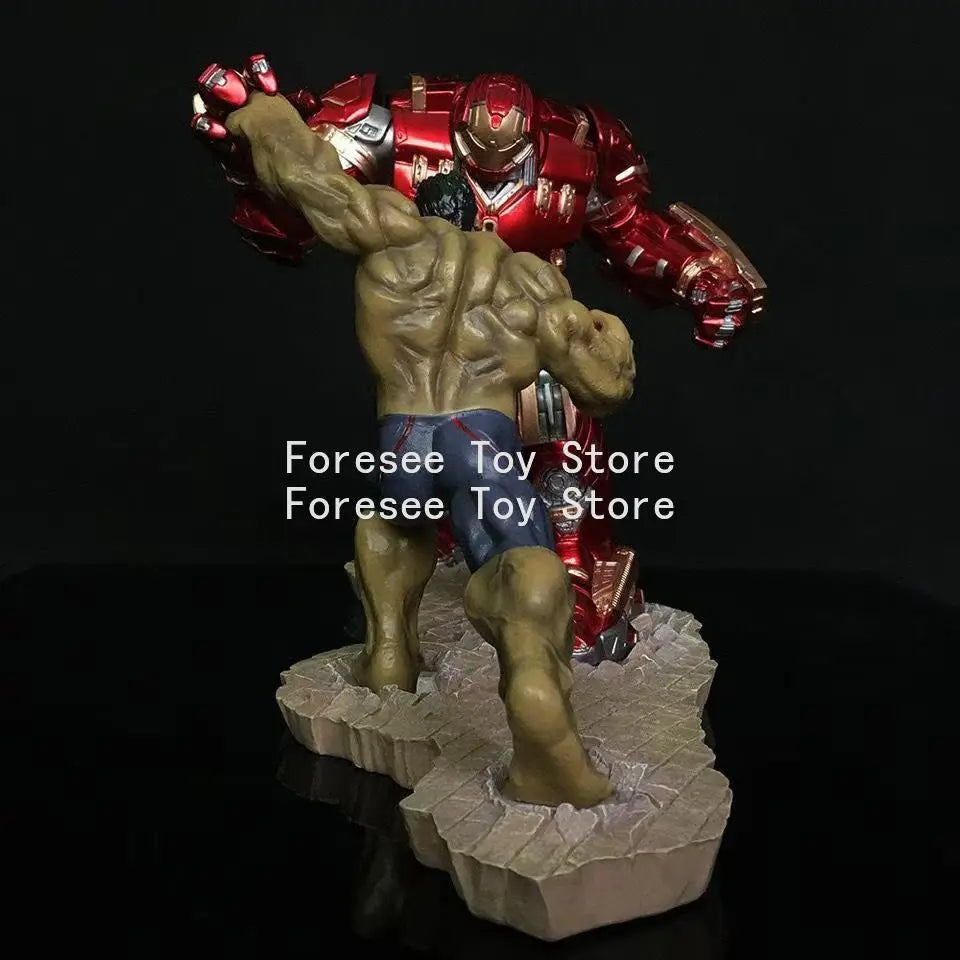 32cm Hulk Vs Hulkbuster Figure Marvel Anime Figures Collection Resin Model Desktop Ornament Decorations Best Gifts for Children