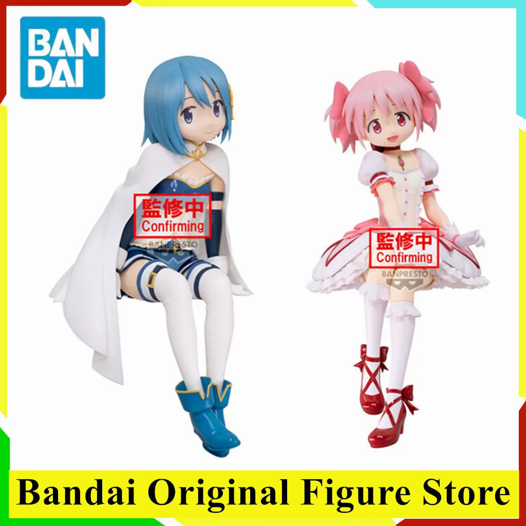 Original BANDAI Kaname Madoka Miki Sayaka Action Figure Toys Gekijouban Mahou Shoujo Madoka Magica Hangyaku no Monogatari Doll