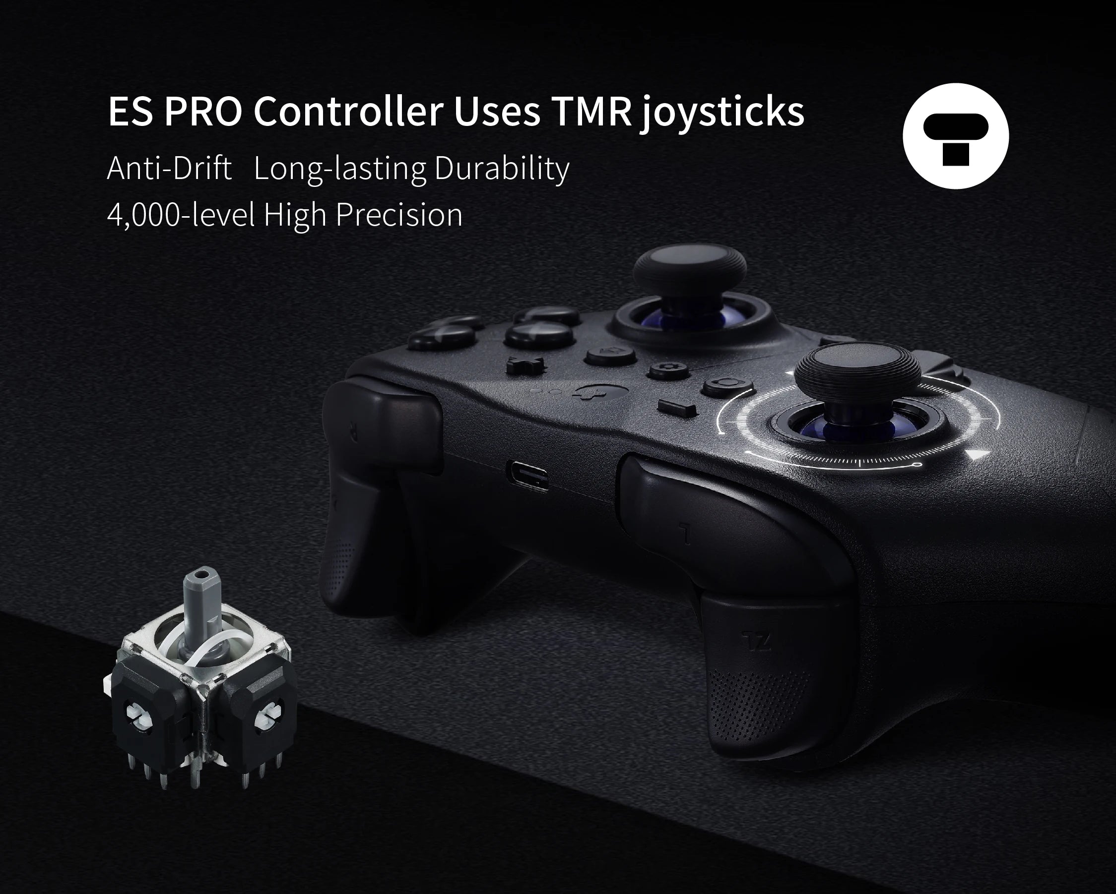 GuliKit ES Pro E-Sports Controller for Nintendo Switch / Switch 2, PC, Windows, Android with TMR Joysticks for Gameped