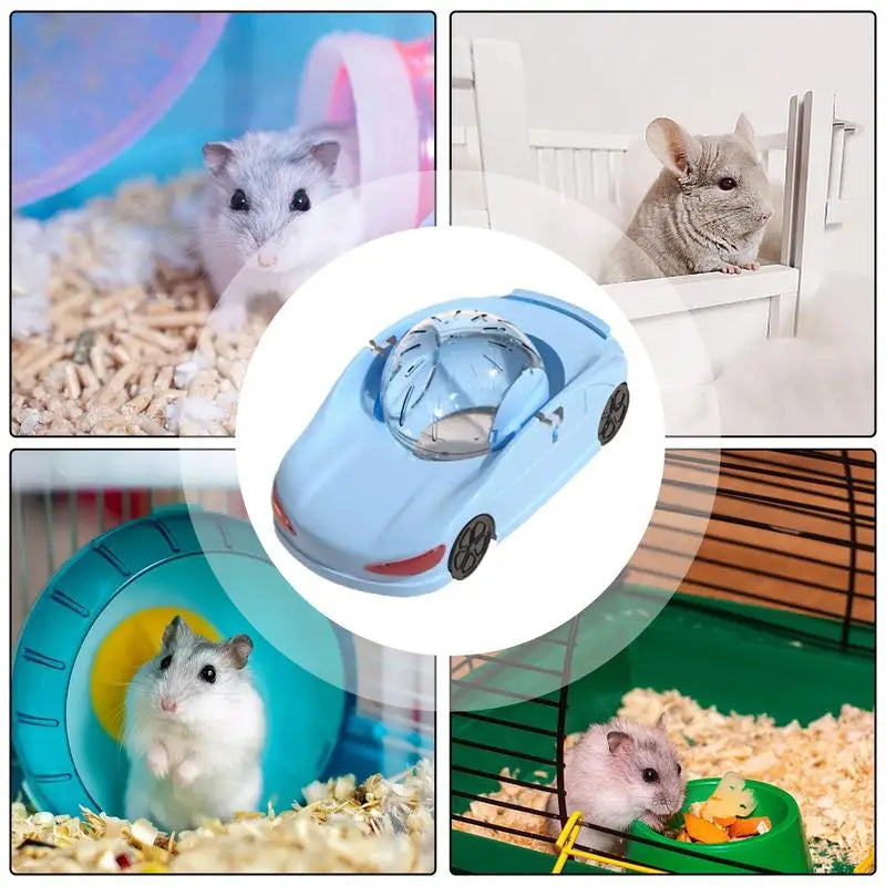 Hamster Exercise Wheel Small Pet Toy Car Exercise Wheel Funny Small Pet Transparent Ball For Hamsters Ferret Small Animal