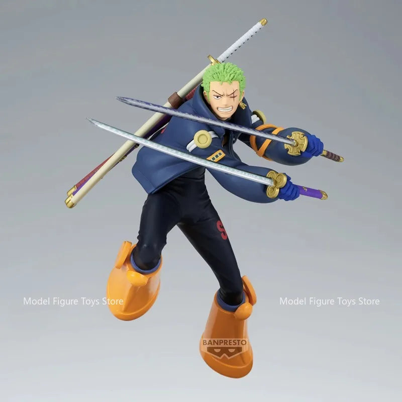 В наличност One Piece Bandai Original Banpreso Anime Battle Record Collection Roronoa Zoro екшън фигурка модел колекционерска играчка подарък
