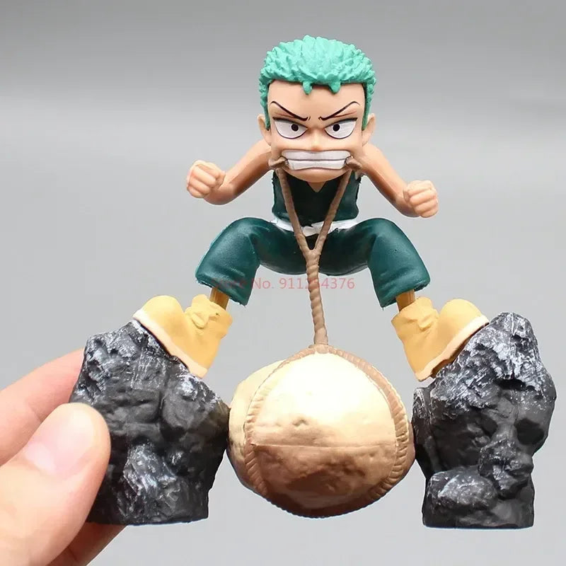 One Piece GK Стояща поза Соло детство Соло 9 см хапещ камък сцена статуя модел настолен орнамент