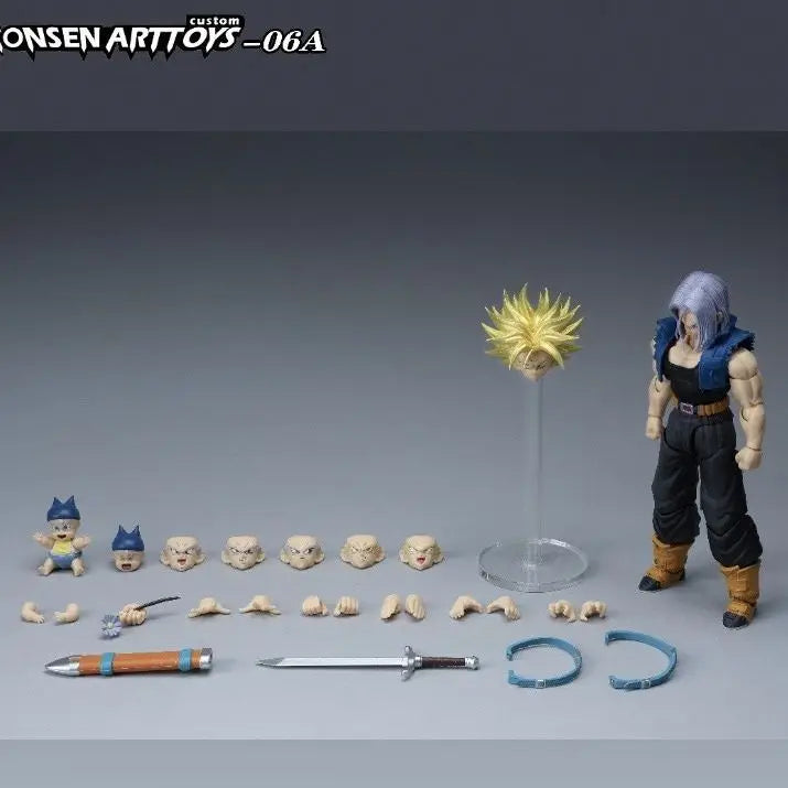 Tonsenarttoys Dragon Ball Z SHF Super Saiyan SSJ SSJ2  Trunks 06A 06B Model Action Figure Toy Collection Gift