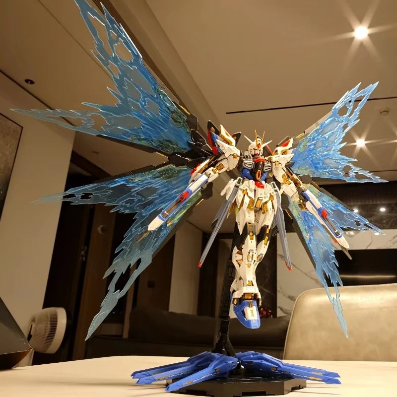 1/100 MGEX Strike Freedom ZGMF-X20A Mech Assembly Model Kit Action Figures Puzzle Toys Desktop Collectible Decoration Kids Gift