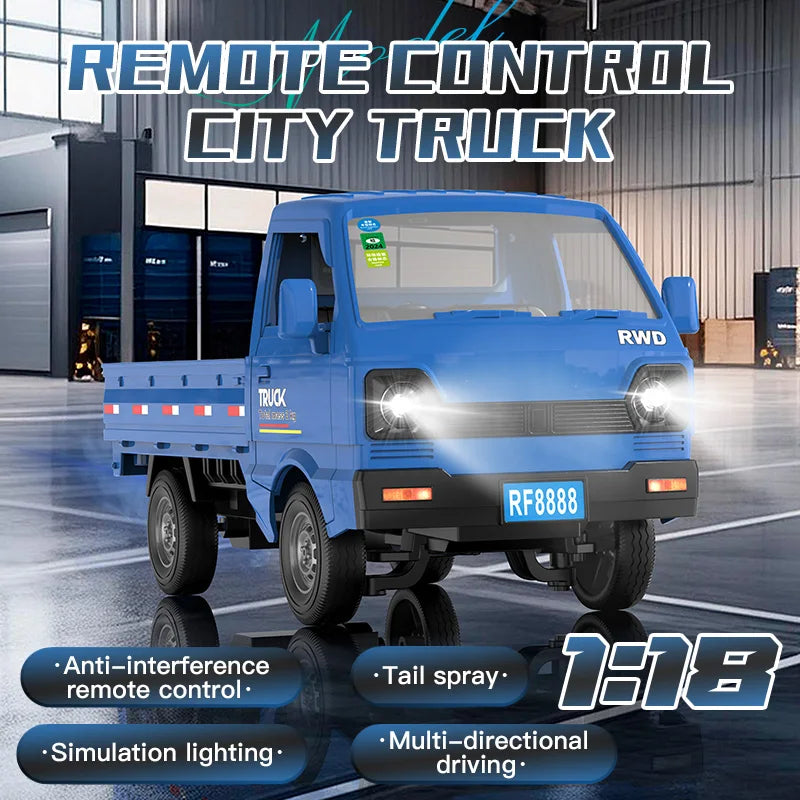 ZWN 1:16/1:18 RC CAR Simulation Drift Climbing Truck Led Light Small Cargo Remote Control Electric Toy Model for Kids Gifts