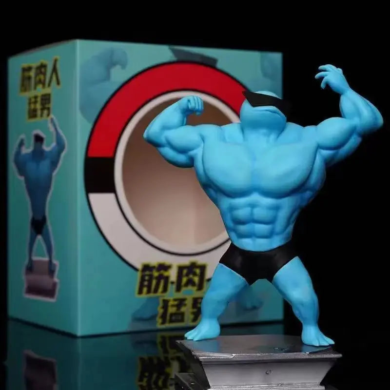Pokemon Spielzeug GYM Figuren Cartoon Fitness Muskelmann Actionfigur Charmander Bulbasuar Squirtle Gengar Fit Modell Anime Spielzeug