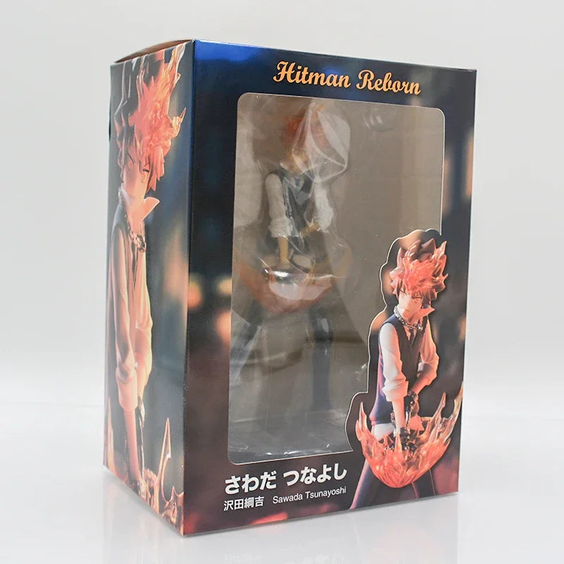 34cm Reborn! Tsunayoshi Sawada Anime Figure Sawada Tsunayoshi Action Figure Katekyou Hitman REBORN! Figurine Model Doll Toy Gift