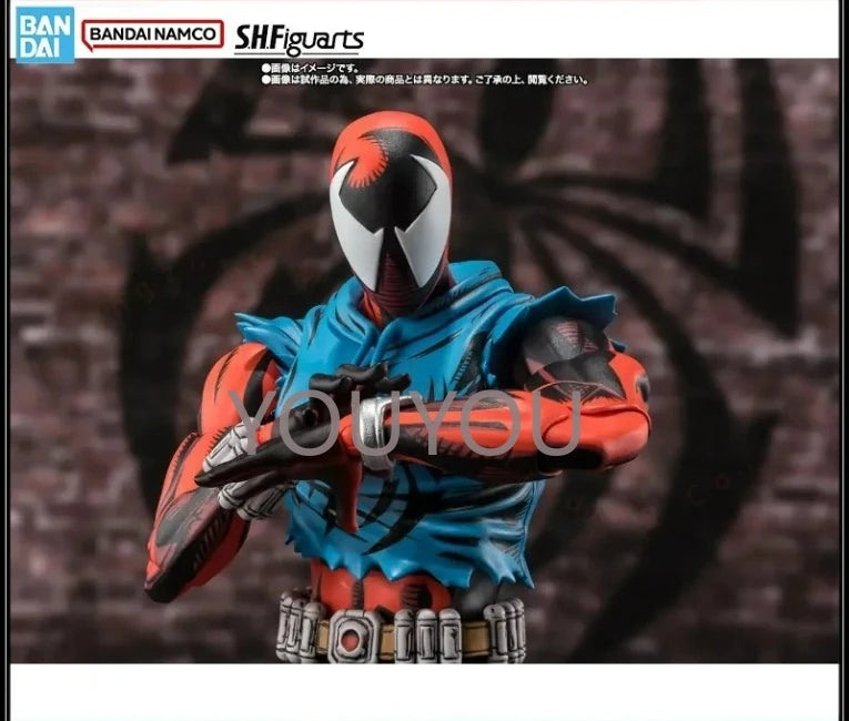 100% Original BANDAI S.H.Figuarts Spider-Man Across The Spider-Verse Ben Reilly Scarlet Spider Action Figure
