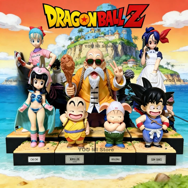 Jt Statue Dragon Ball Oolong Figure Krillin Goku Chichi Lunch Bulma Pvc Statue Action Figures Collection Model Toys Gift
