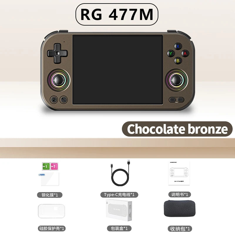 Anbernic RG477M Retro Handheld Game Console 4.7-inch LTPS 64 Bit Game Player Dimensity 8300 Online Multiplayer Streaming RG 477M