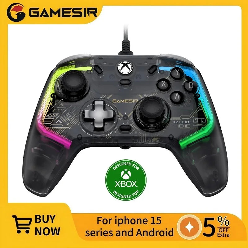 GameSir Kaleid Wired Hall Effect Xbox Gaming Controller for Xbox Series S/X One PC Steam Ergonomic Design Enhanced Gaming